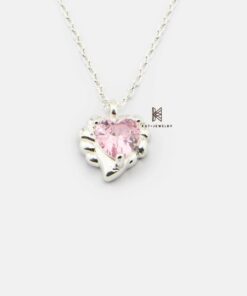 Dây chuyền bạc mặt tim